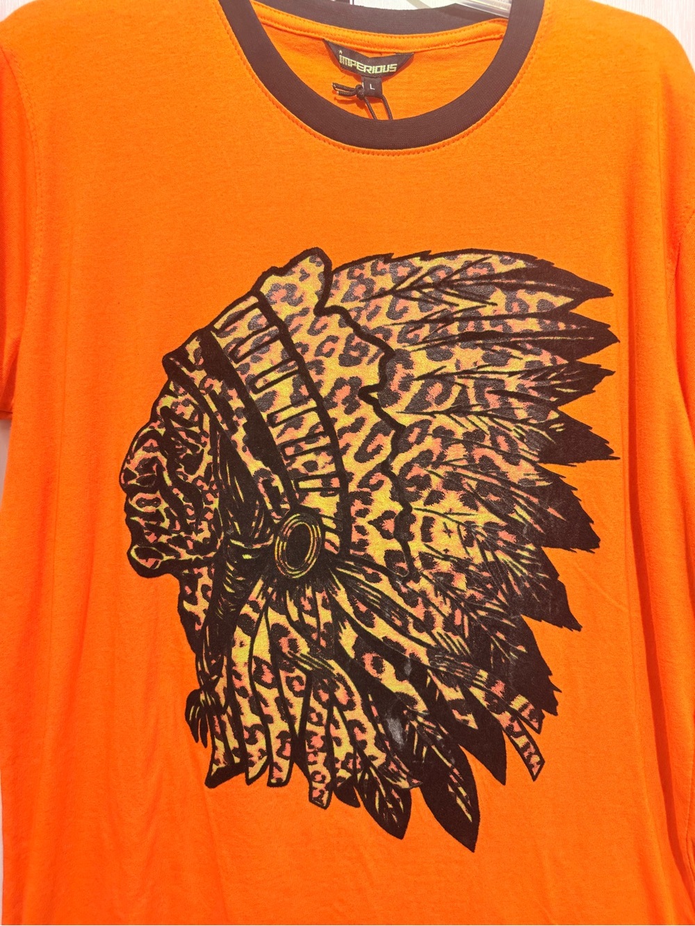 Imperious Men’s Bright Orange Short Sleeve Graphic Tee